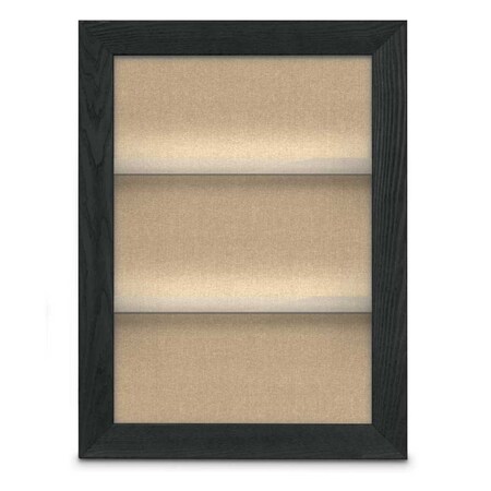 United Visual Products Outdoor Enclosed Combo Board, 42"x32", Black Frame/Black Porc & Burgundy UVCB4232ODB-BLKPORC-DBURGU